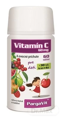 PargaVit VITAMÍN C Mix Plus Pre deti 1×90 tbl, 60+30 navyše
