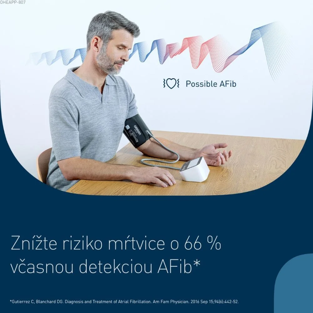 Tlakomer OMRON M4 Connect AFib + sieťový zdroj 1 set