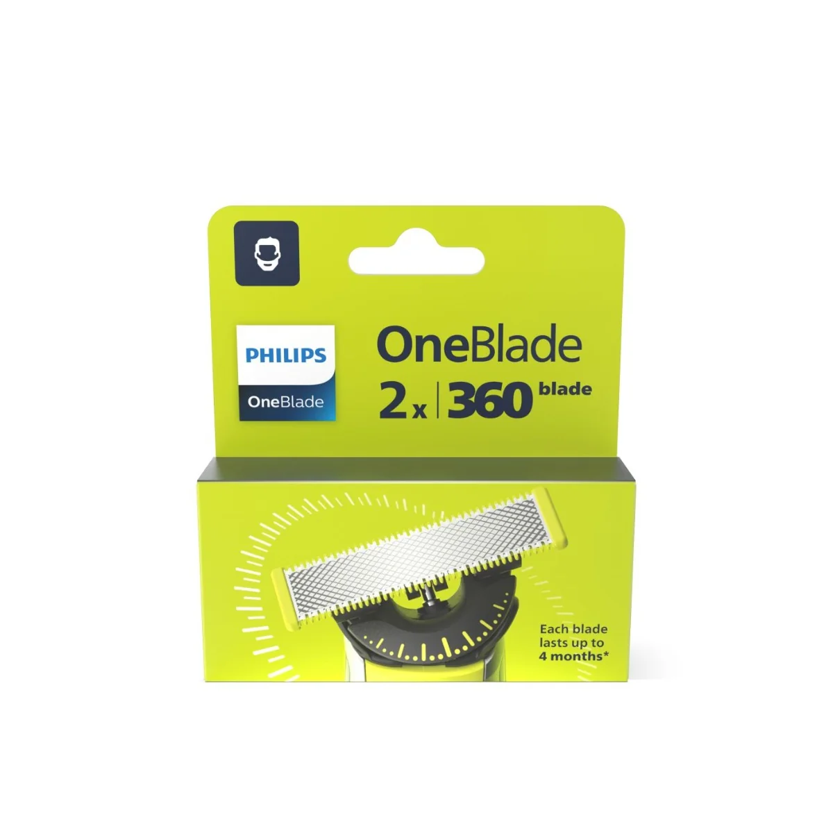 Výmenné čepele 360 2ks ku Philips OneBlade QP420/50 1×2 ks, výmenné čepele
