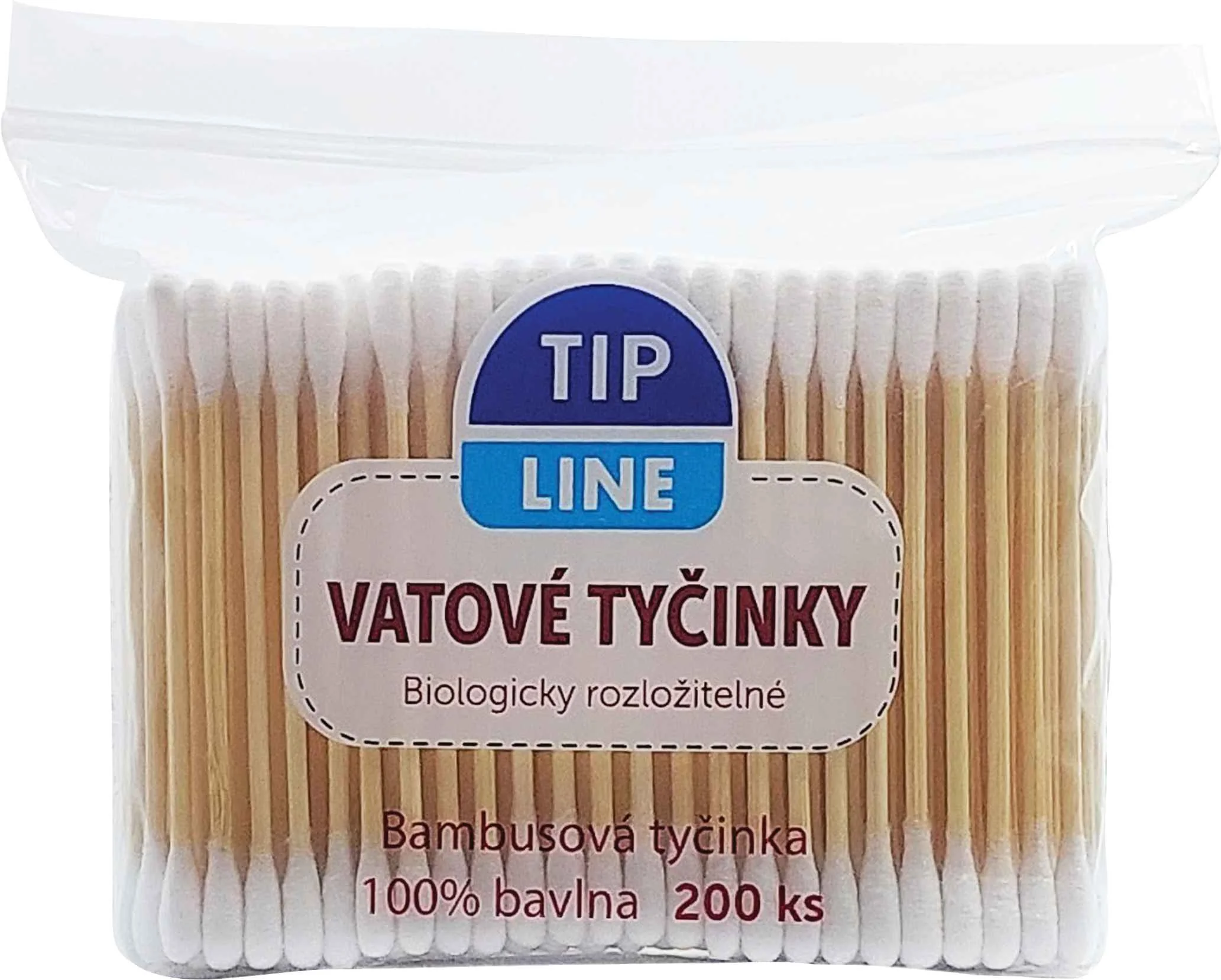 Tip Line vatové tyčinky Bambus 200 ks