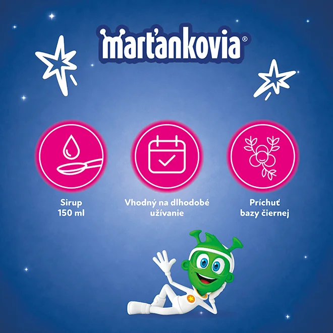 WALMARK Marťankovia PROimun 1×150 ml, sirup na imunitu