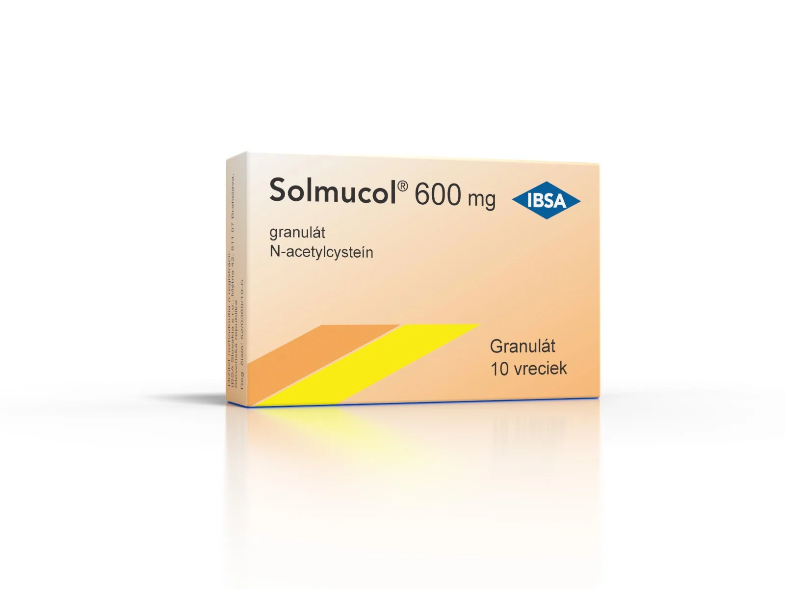 Solmucol 600 mg gra (vre.PE/Al/papier) 1x10 vrecúšok 1×10 ks, liek na dýchacie cesty