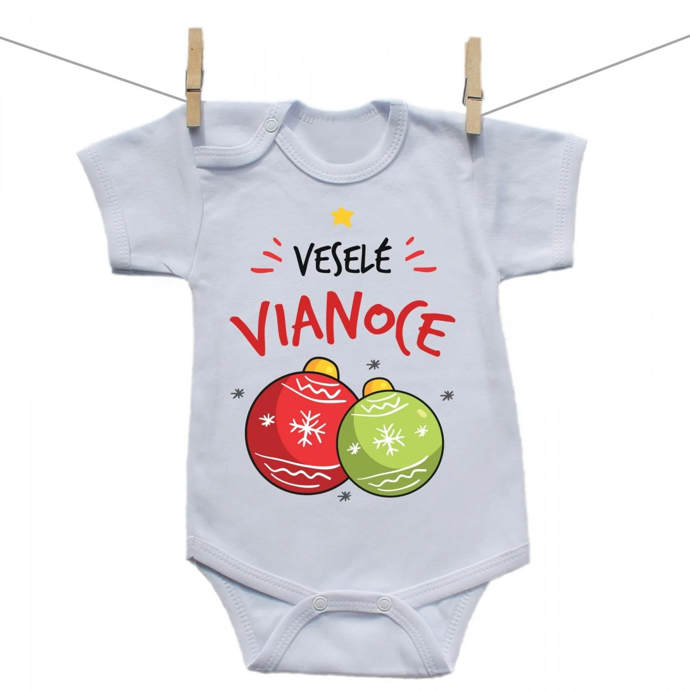 Boodyy Body s krátkym rukávom Veselé Vianoce Veľkosť: 92
