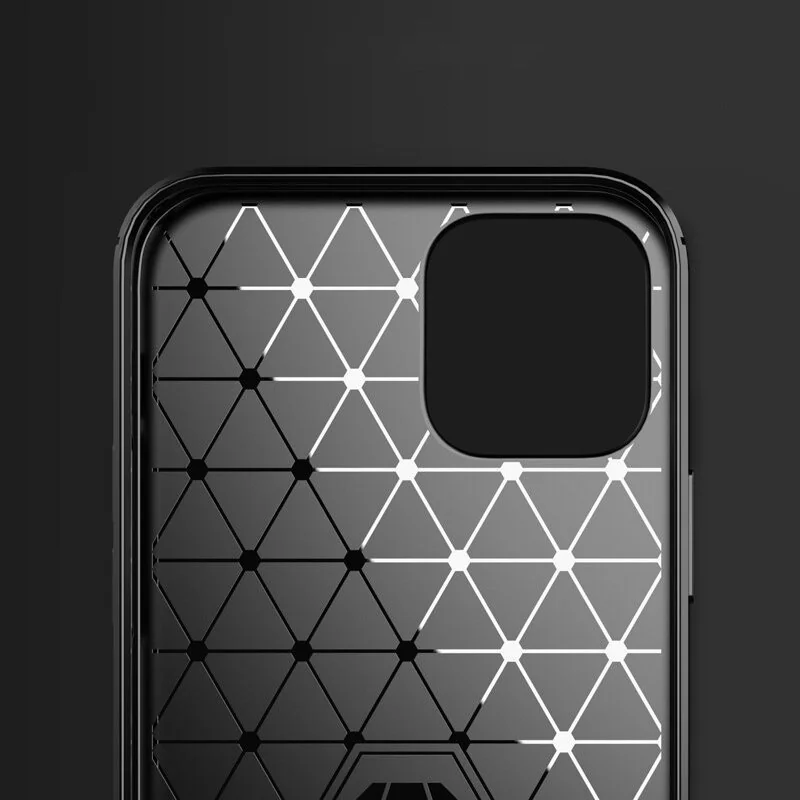 MG Carbon Case Flexible silikónový kryt na iPhone 12 Pro Max, modrý