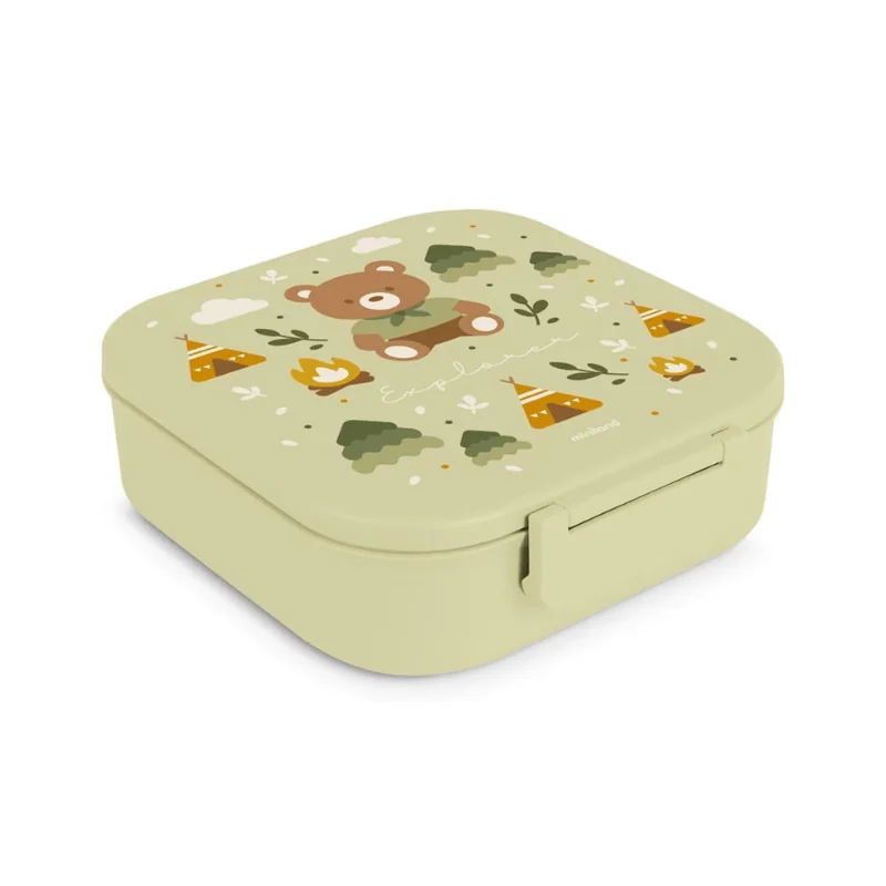 Miniland - Veľký desiatový box a obedár Explorer 1200 ml, Medvede