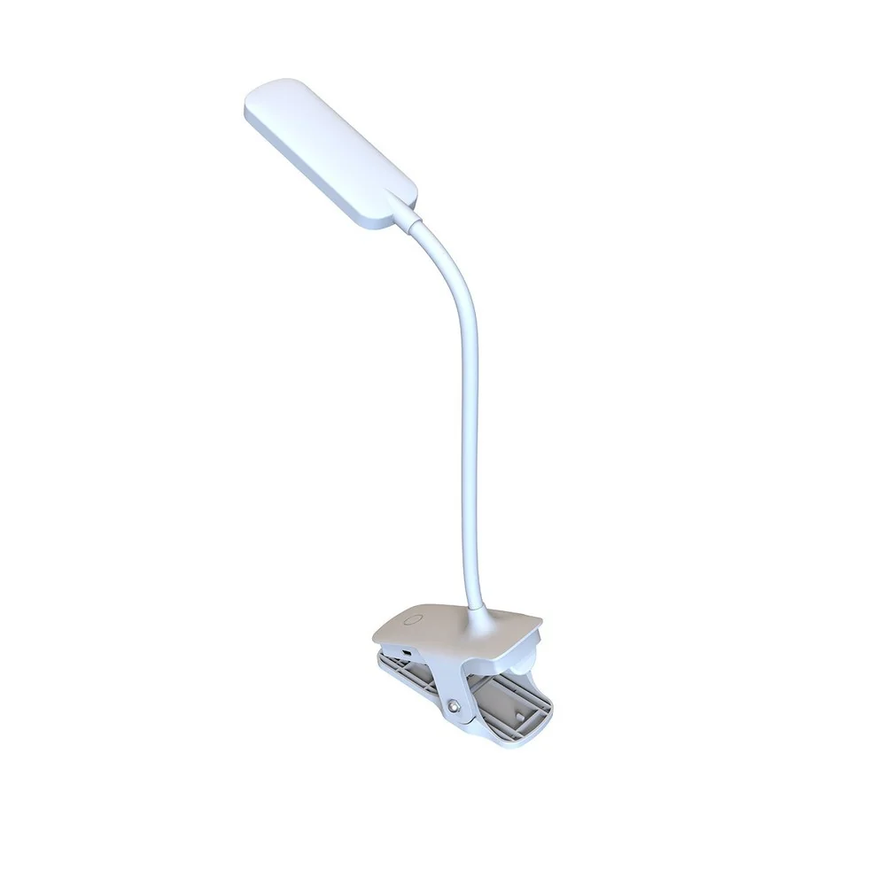 MG Reading mini LED lampa s klipom, biela
