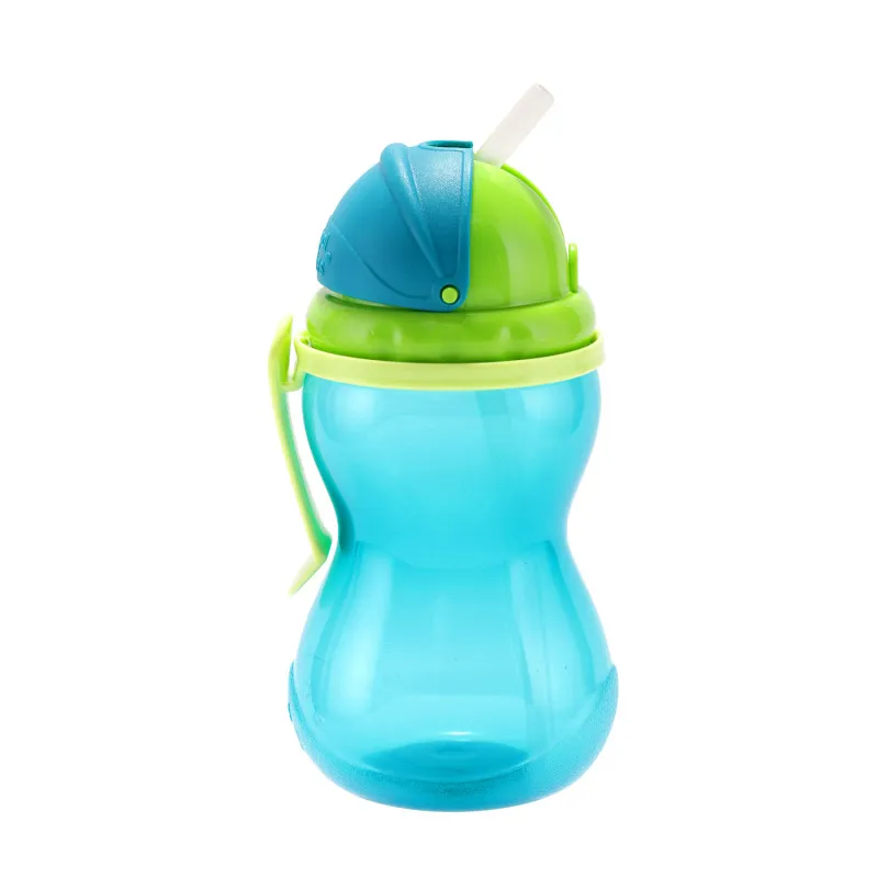 Canpol babies Športová fľaša so silikónovou slamkou 370ml 12m+ modrá