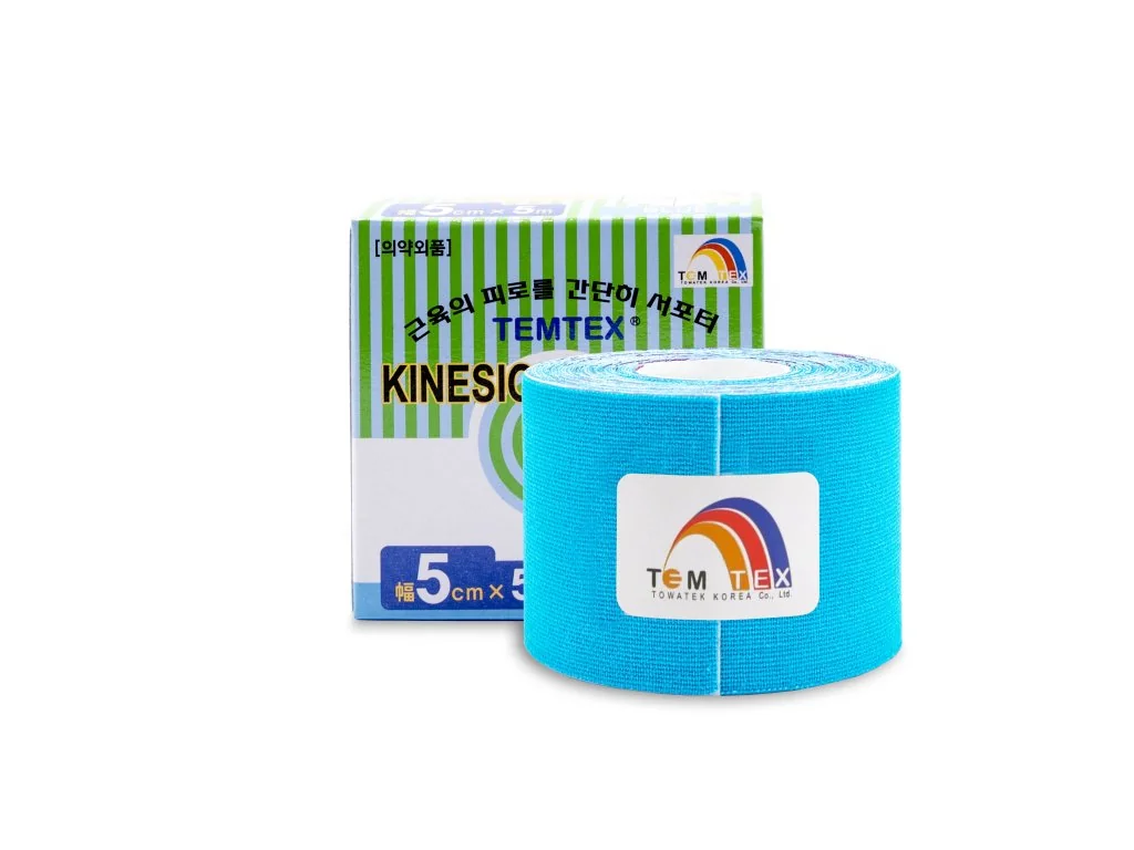 Temtex kinesio tape Classic, modrá tejpovacia páska 5cm x 5m 1×1 ks, tejpovacia páska