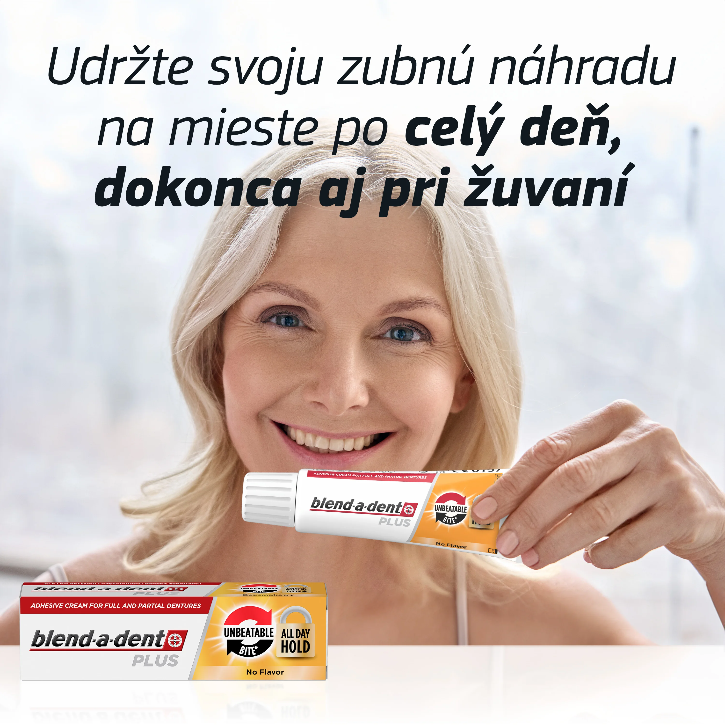 Blend-a-dent Plus Unbeatable Bite fixačný krém na zubné protézy 40 ml