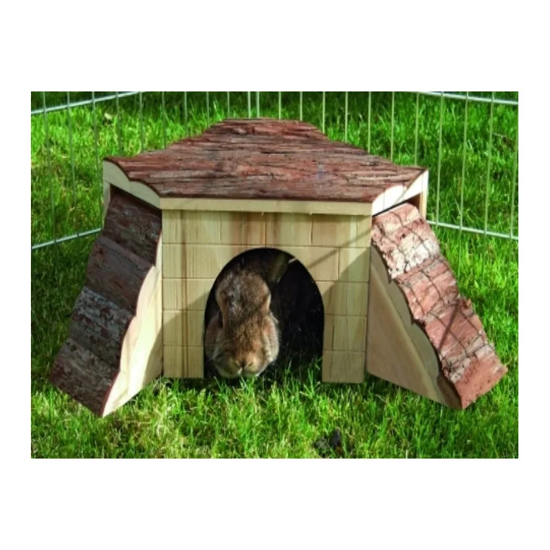 KERBL Domček pre hlodavce s rampami 37x37x16 cm