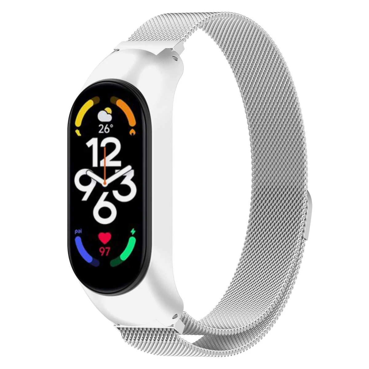 BStrap Milanese remienok na Xiaomi Mi Band 7 silver