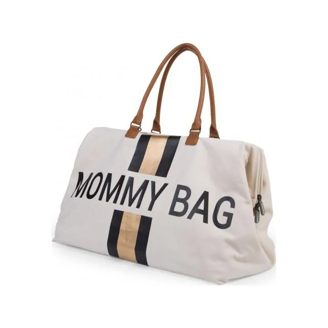 CHILDHOME Prebaľovacia taška Mommy Bag Big Off White / Black Gold 1×1 ks