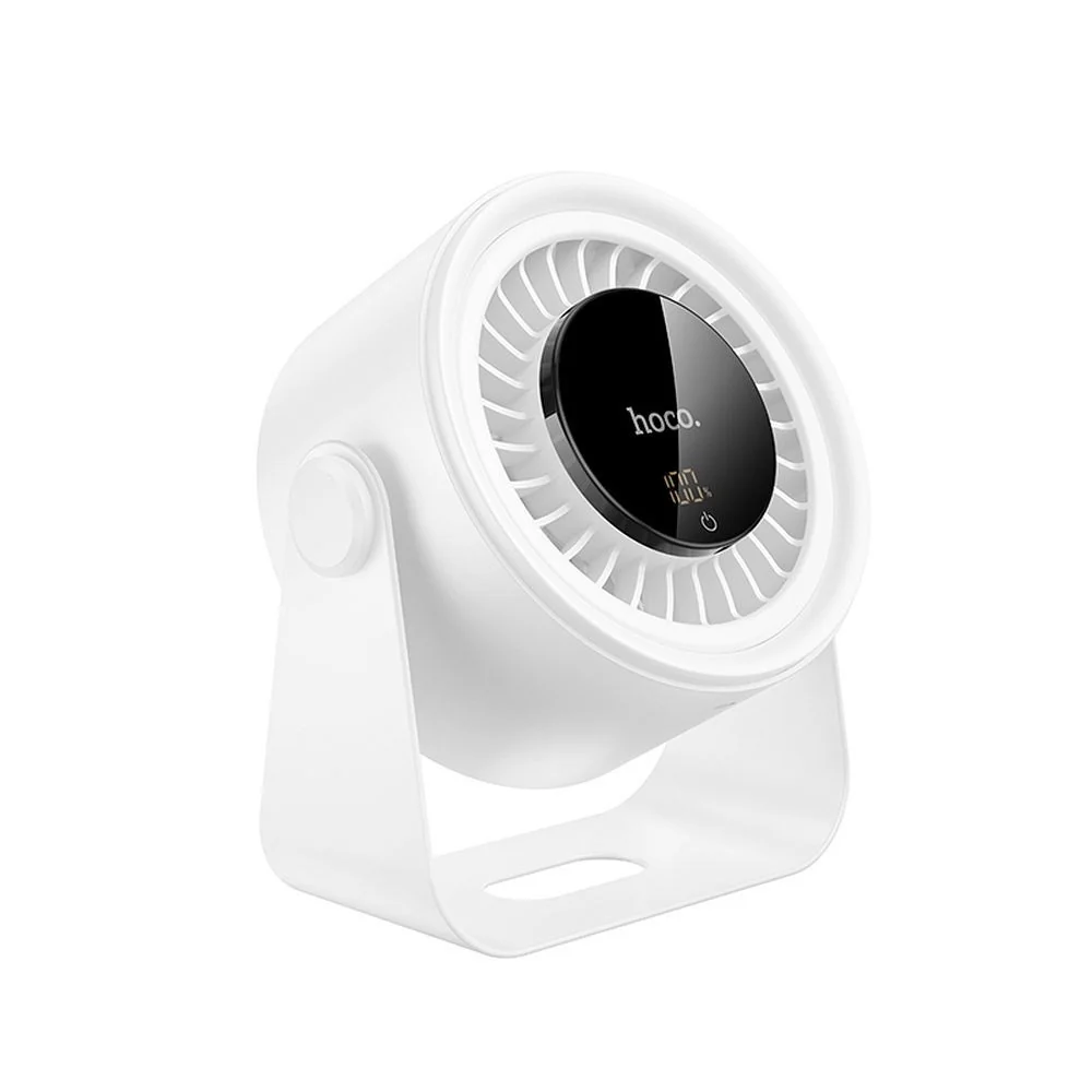 Hoco HX66 bezdrôtový stolný ventilátor, biely