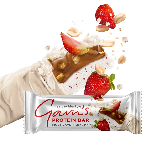 Gam's Proteín Multilayer Tyčinka Jahoda 50 g