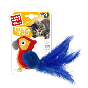 Gigwi papagáj so zvukom a senzorom 1×1 ks, hračka pre mačky