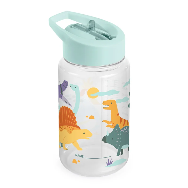 Miniland detská fľaša so slamkou Jurassic 450 ml, tritan, bez BPA