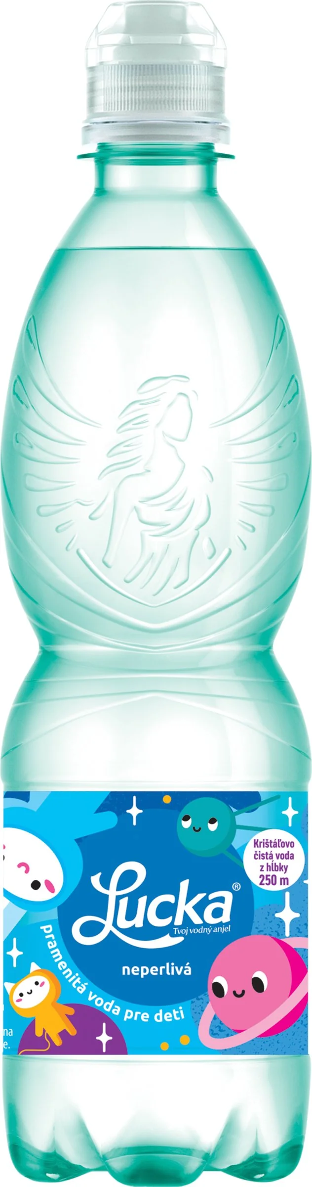 LUCKA - pramenitá voda NEPERLIVÁ pre DETI 0,5l SC 1×500 ml, pramenitá voda