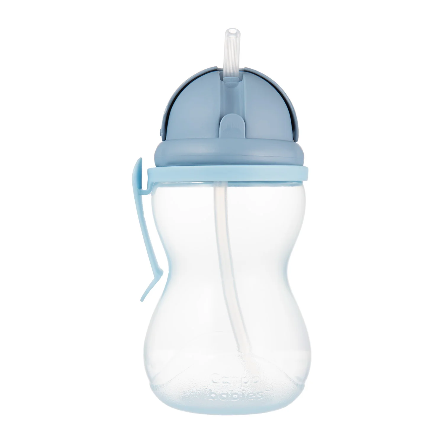 Canpol babies Športová fľaša so silikónovou slamkou 370ml 12m+ modrá 1 ks
