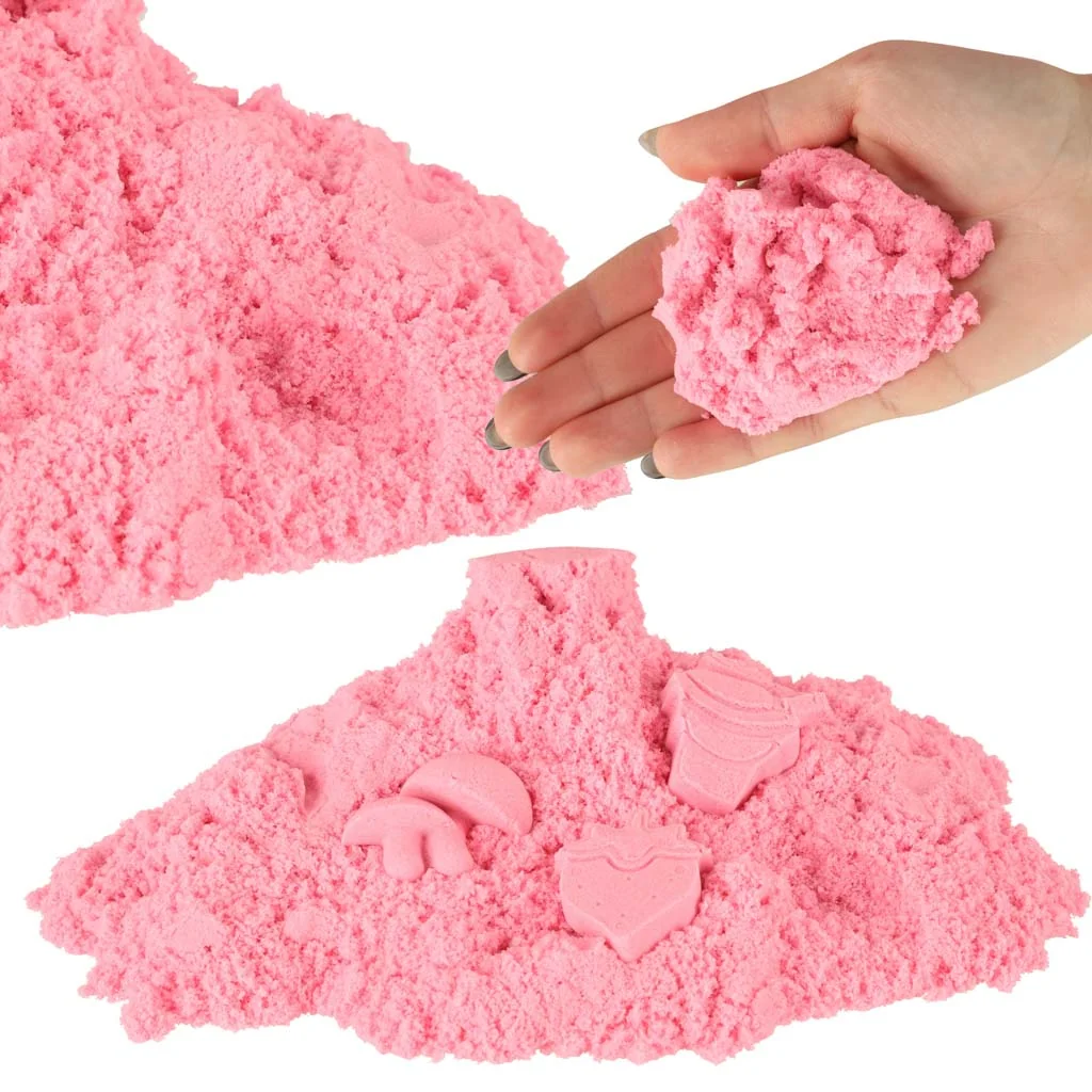 Kinetický piesok 1 kg – ružový, kreatívna hra