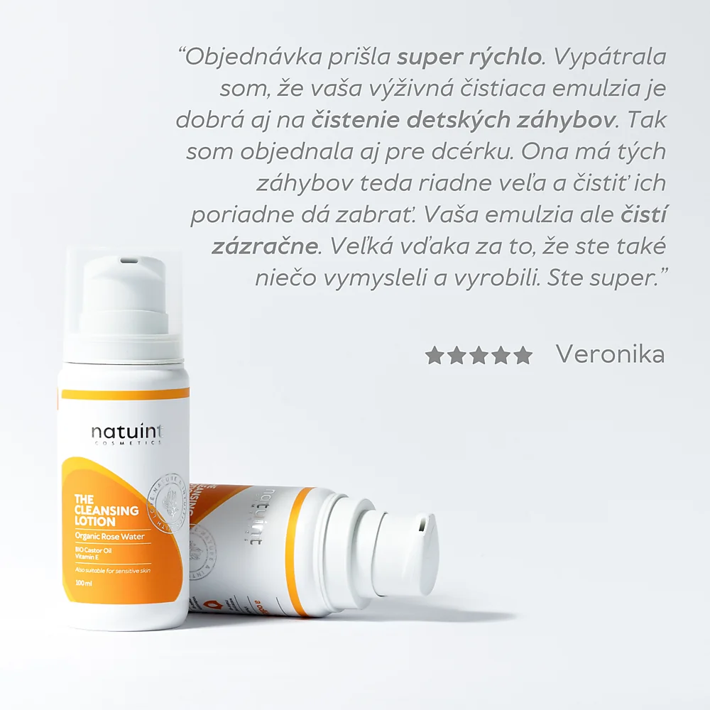 Natuint cosmetics - Výživná čistiaca a odličovacia emulzia - 100ml The Cleansing Lotion 100ml