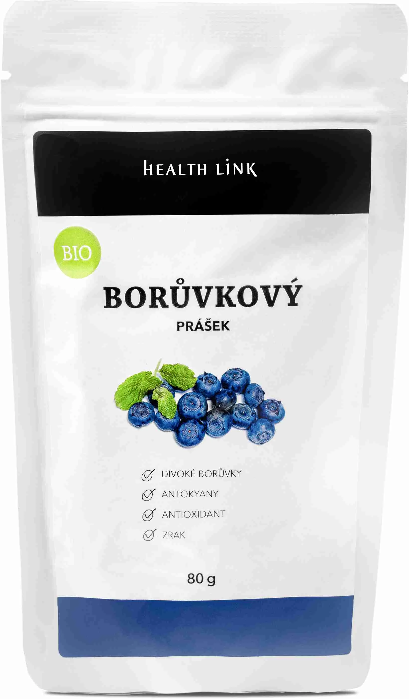 Health link BIO Čučoriedkový prášok 1×80g, prírodné dochucovadlo