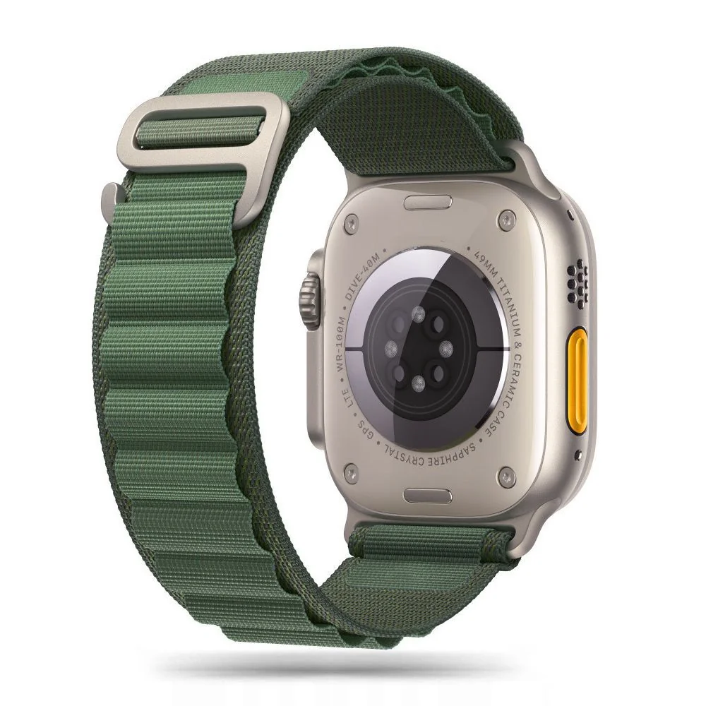 Tech-Protect Nylon remienok na Apple Watch 42/44/45/49mm military green