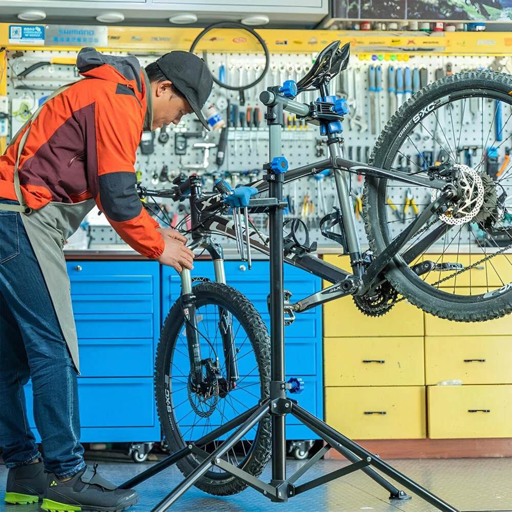 MG Bike Stand stojan na bicykel, čierny / modrý
