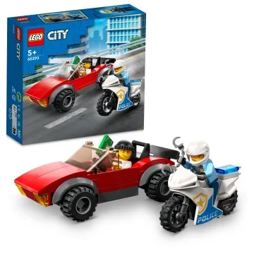 LEGO® City 60392 Policajná naháňačka s motocyklom a autom