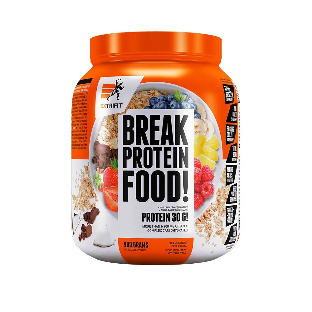 Extrifit BREAK! PROTEIN FOOD - jahoda, 900g