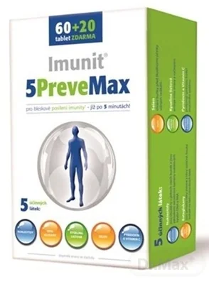 Imunit 5PreveMax 1×80 tbl, (s nukleotidami a betaglukánom)