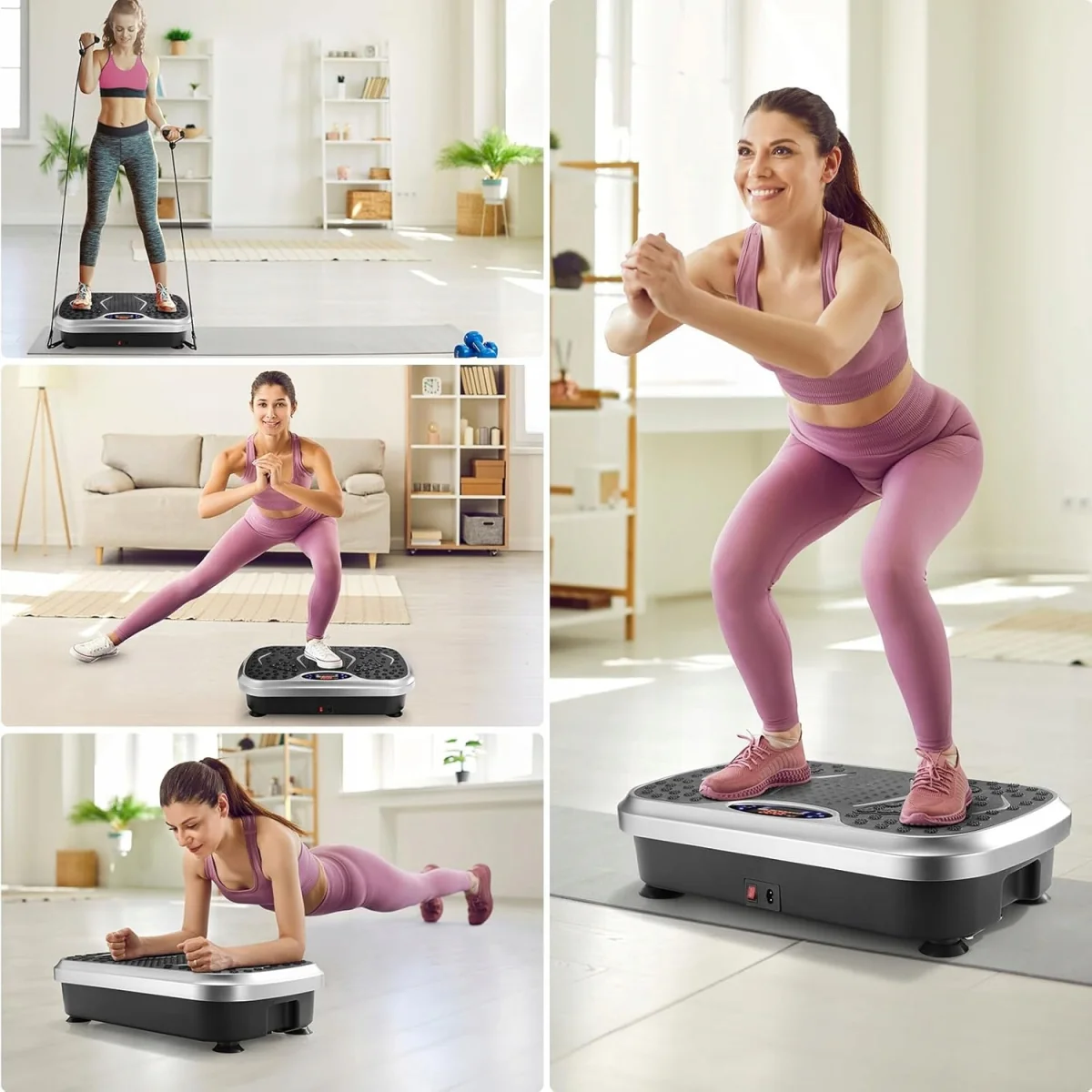Livefy Fit Vibe vibračná plošina na cvičenie, béžová 