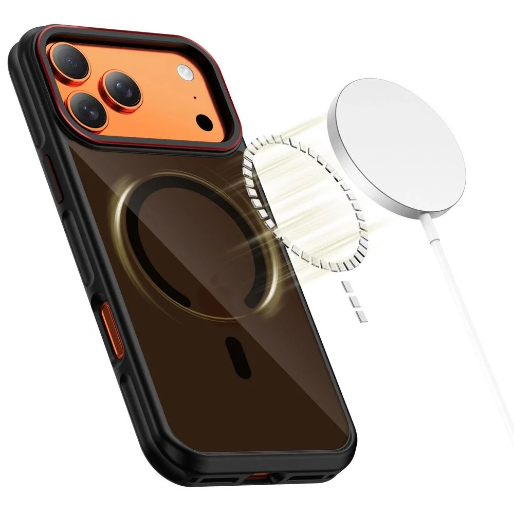 Tech-Protect MagHybrid MagSafe kryt na iPhone 17 Pro, čierny / červený