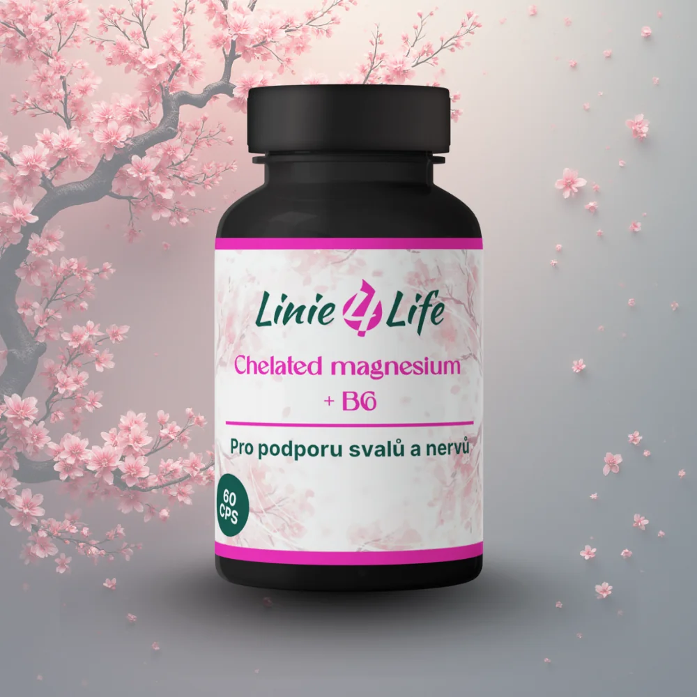 Linie4life CHELATED MAGNESIUM 1600 mg + vitamín B6 60 kapsúl/30 dní