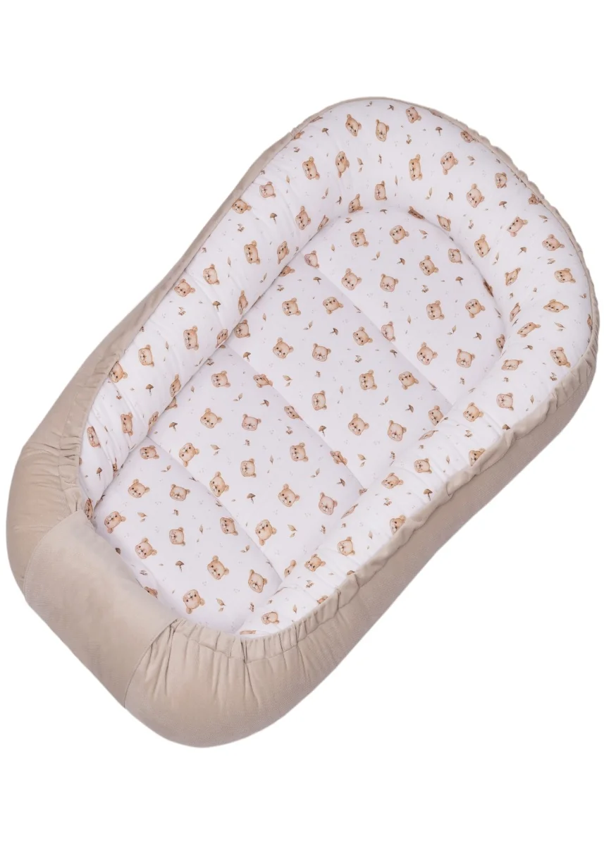 Hniezdočko pre bábätko Premium Teddy, oboustranné - béžové
