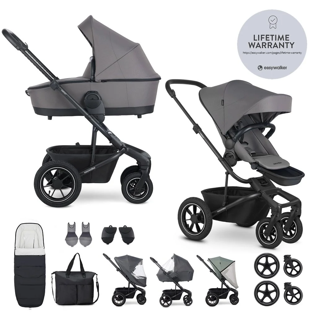 Easywalker Harvey⁵ kočík kombinovaný Pebble Grey XXL Air 
