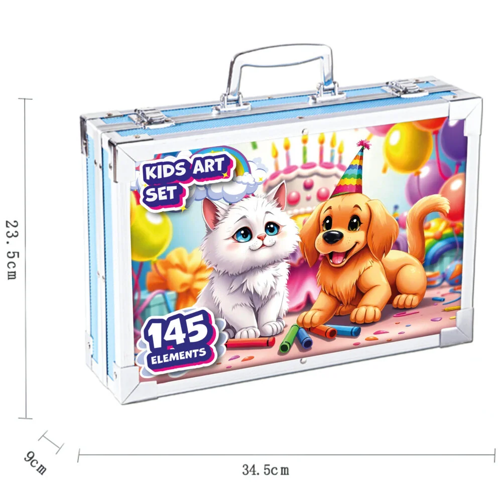 MG Art Suitcase Pets sada pre maľovanie v kufríku pre deti 145ks, ružová vá