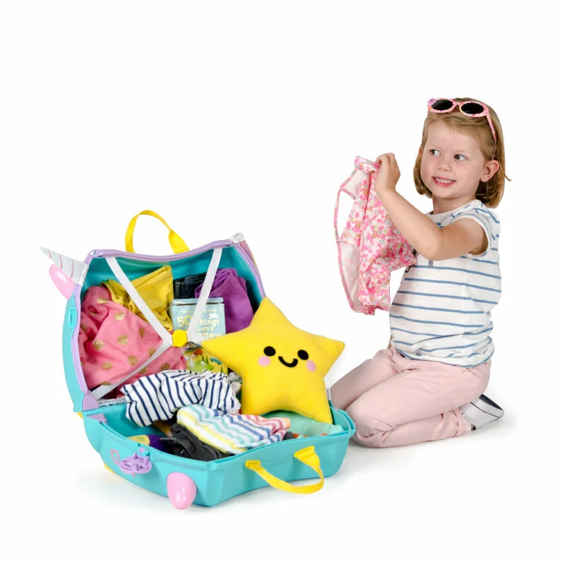 Trunki jazdiaci detský kufor Jednorožec Una, 18 l, od 3 rokov