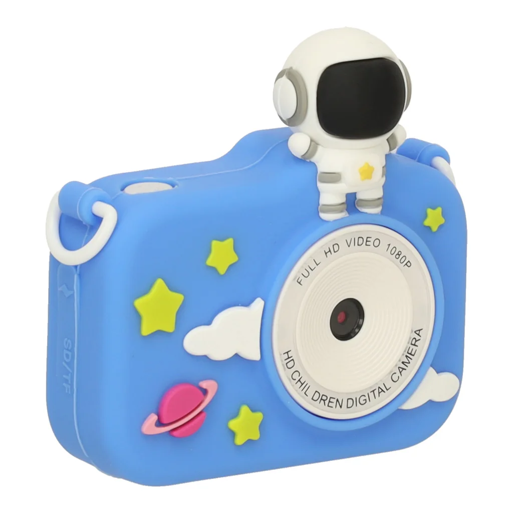 Detský fotoaparát digitálny s kartou 32 GB, Astronaut modrý