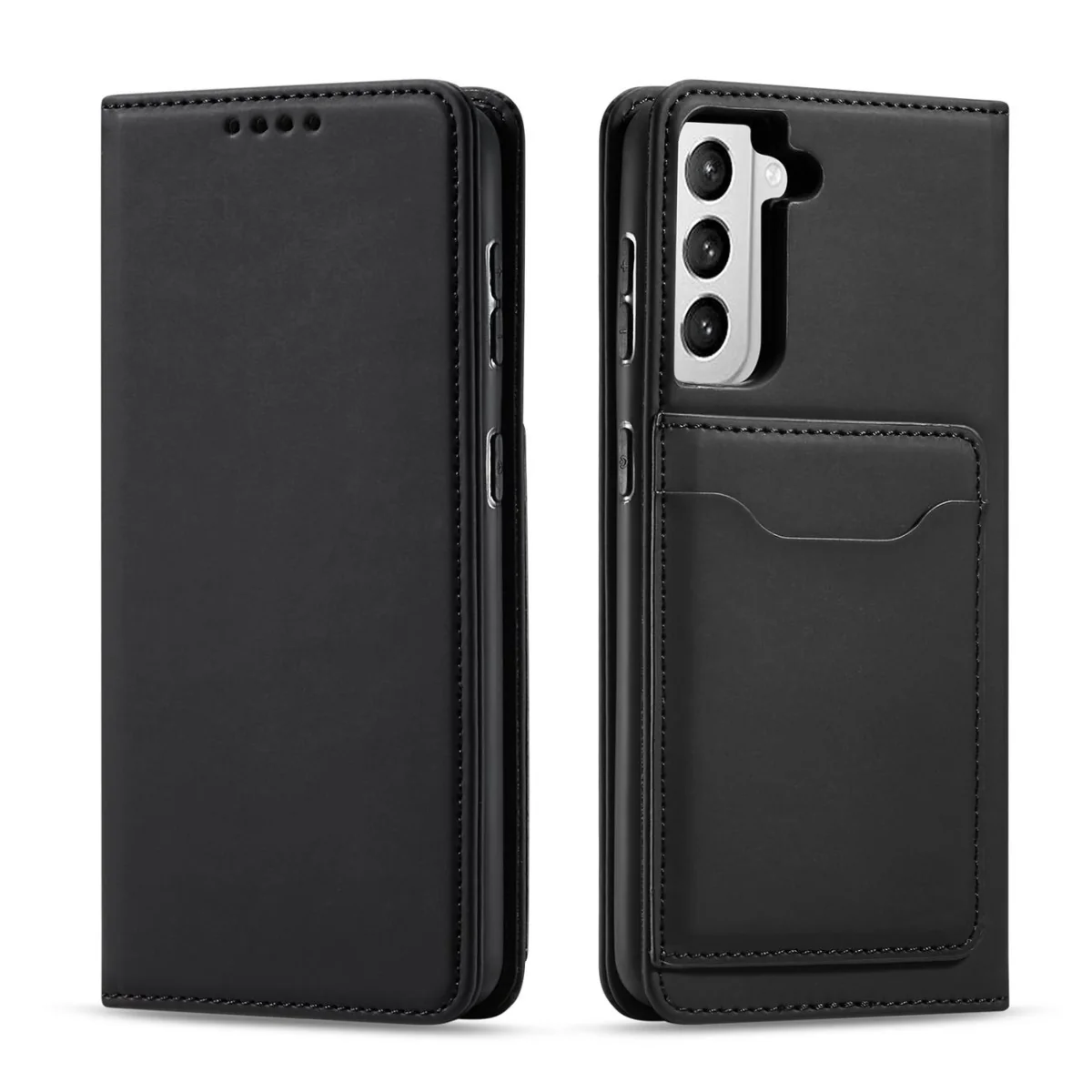 MG Magnet Card knižkové kožené puzdro na Samsung Galaxy S22 Plus, čierne ne