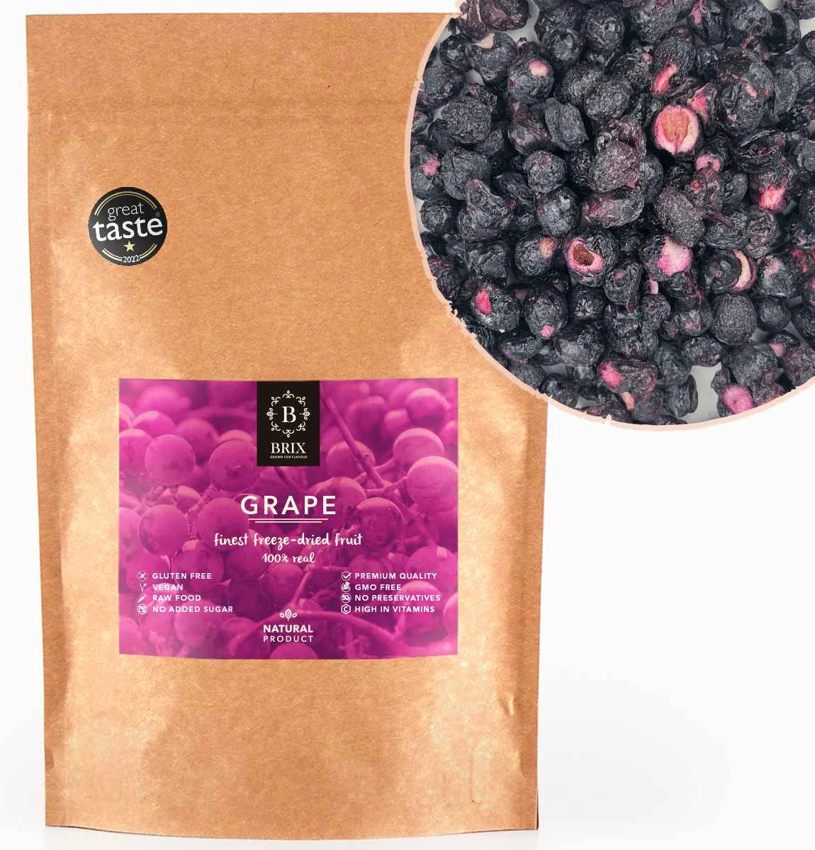 BRIX MRAZOM SUSENE OVOCIE-HROZNO 180G 1×180 g, mrazom sušené ovocie