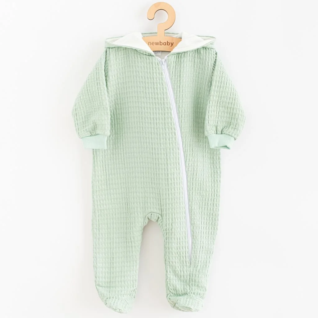 Dojčenský mušelínový overal s kapucňou New Baby Comfort clothes