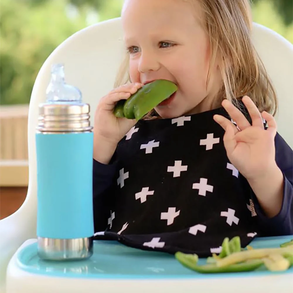 Pura nerezová fľaša s náustkom 325ml - aqua