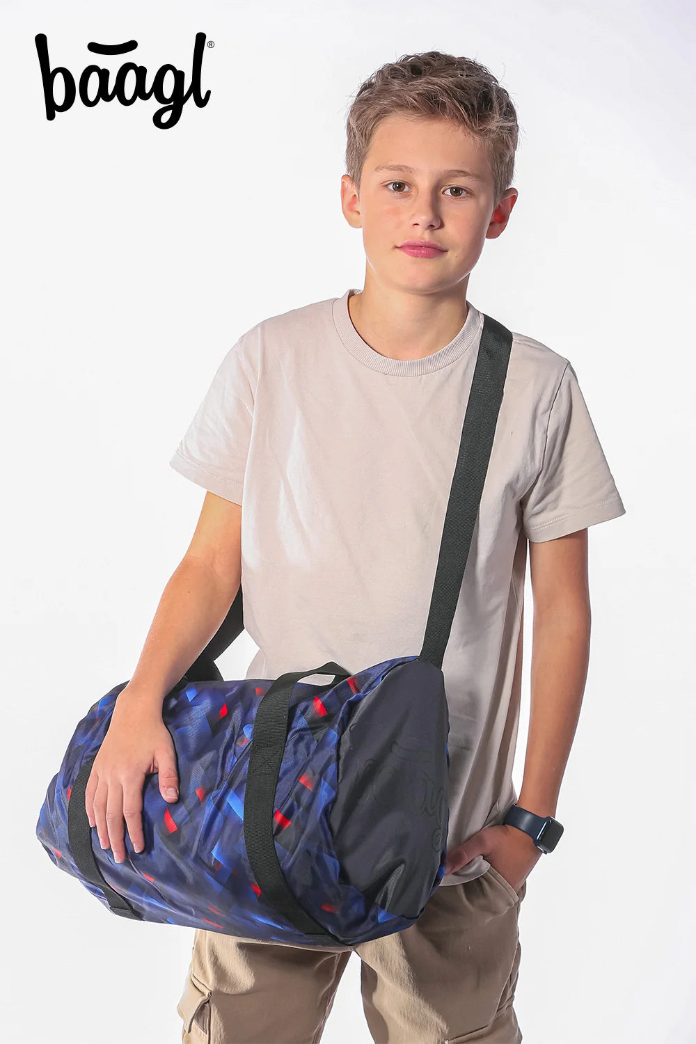 Baagl Skladacia športová taška Hoop Indigo 22 l 45 l, recyklovaná