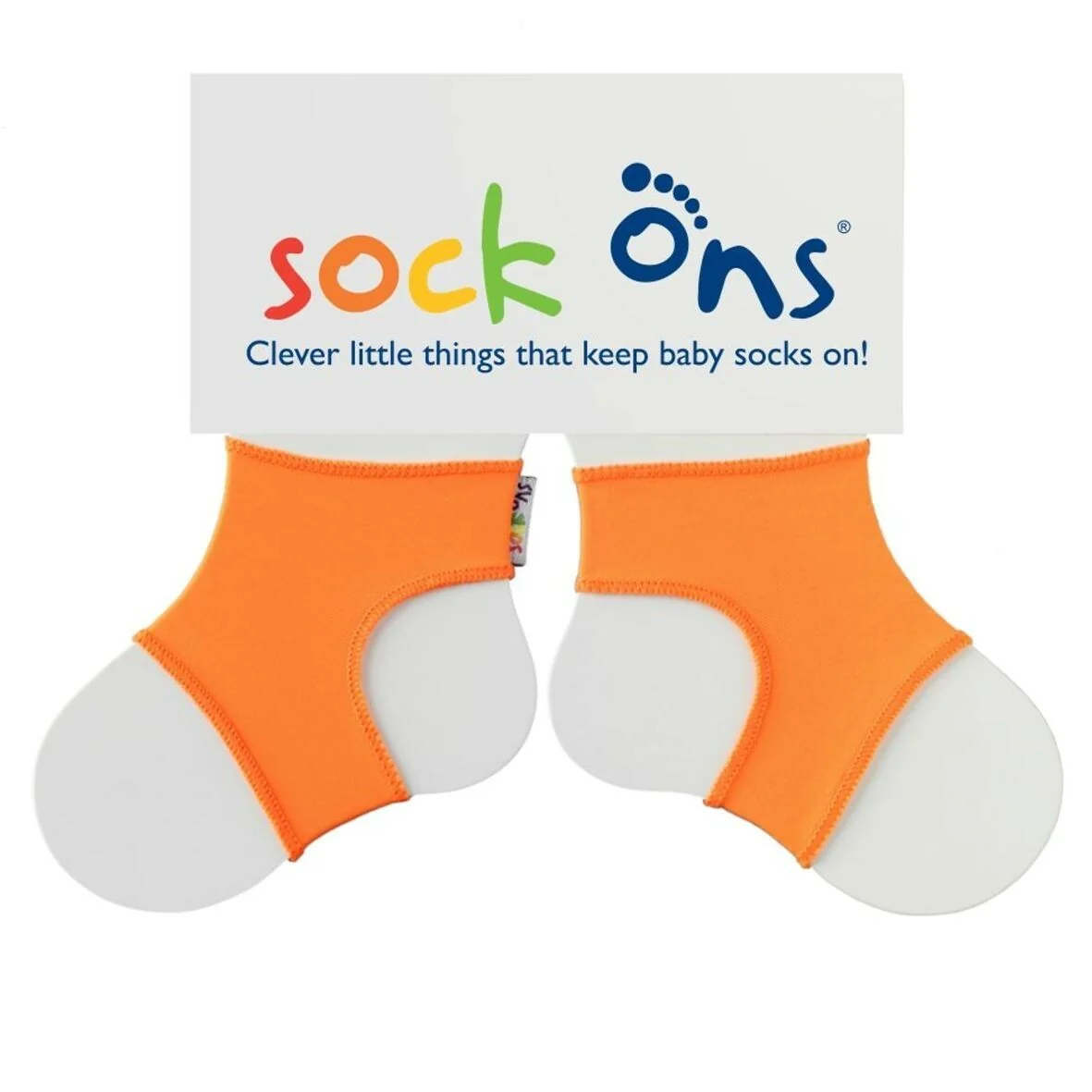 Sock Ons návleky na detské ponožky Bright Orange 0–6 mesiacov