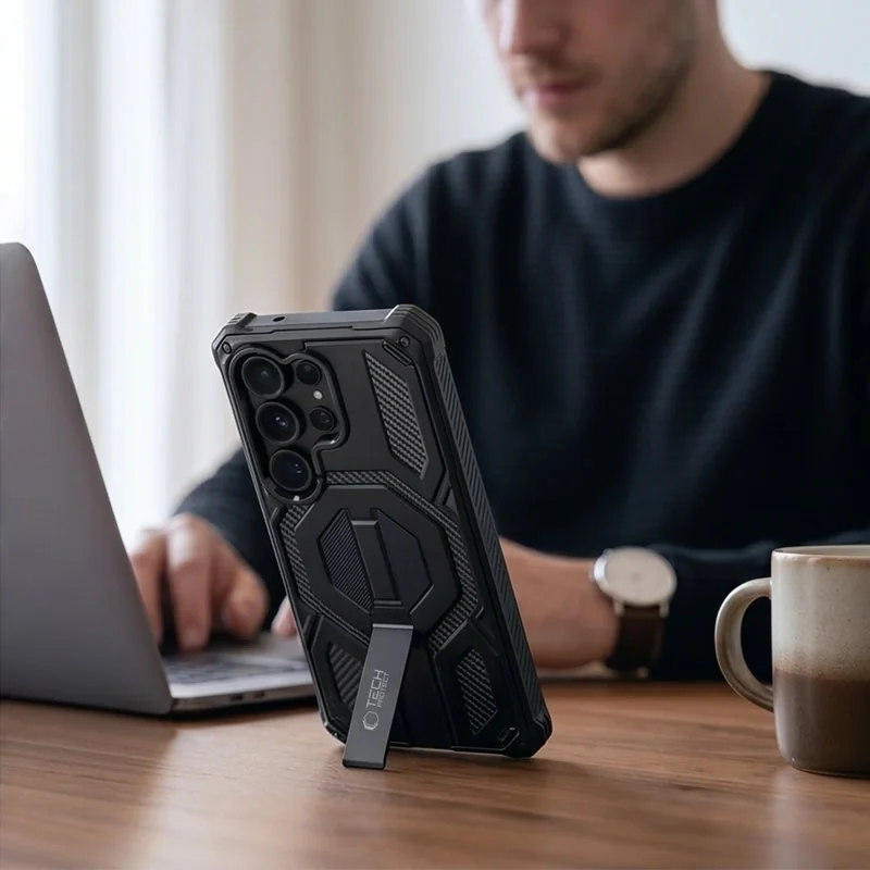 Tech-Protect MagBlast MagSafe kryt + 2x ochranné sklo na Samsung Galaxy S26 Ultra, čierny
