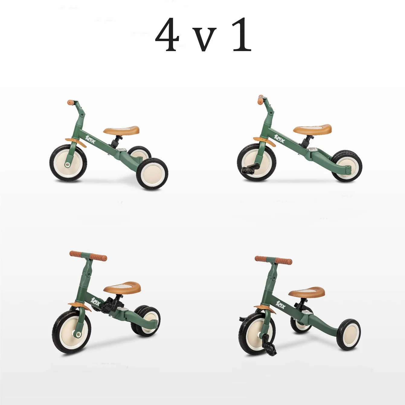 Multifunkčné detské odrážadlo a bicykel 4v1 Fox - orange