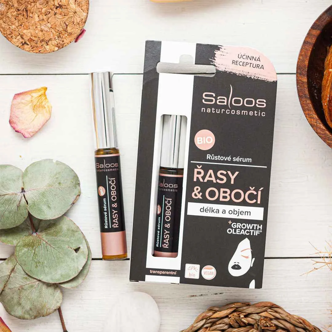SALOOS Bio rastové sérum na riasy a obočie 1×7 ml, rastové sérum na riasy a obočie