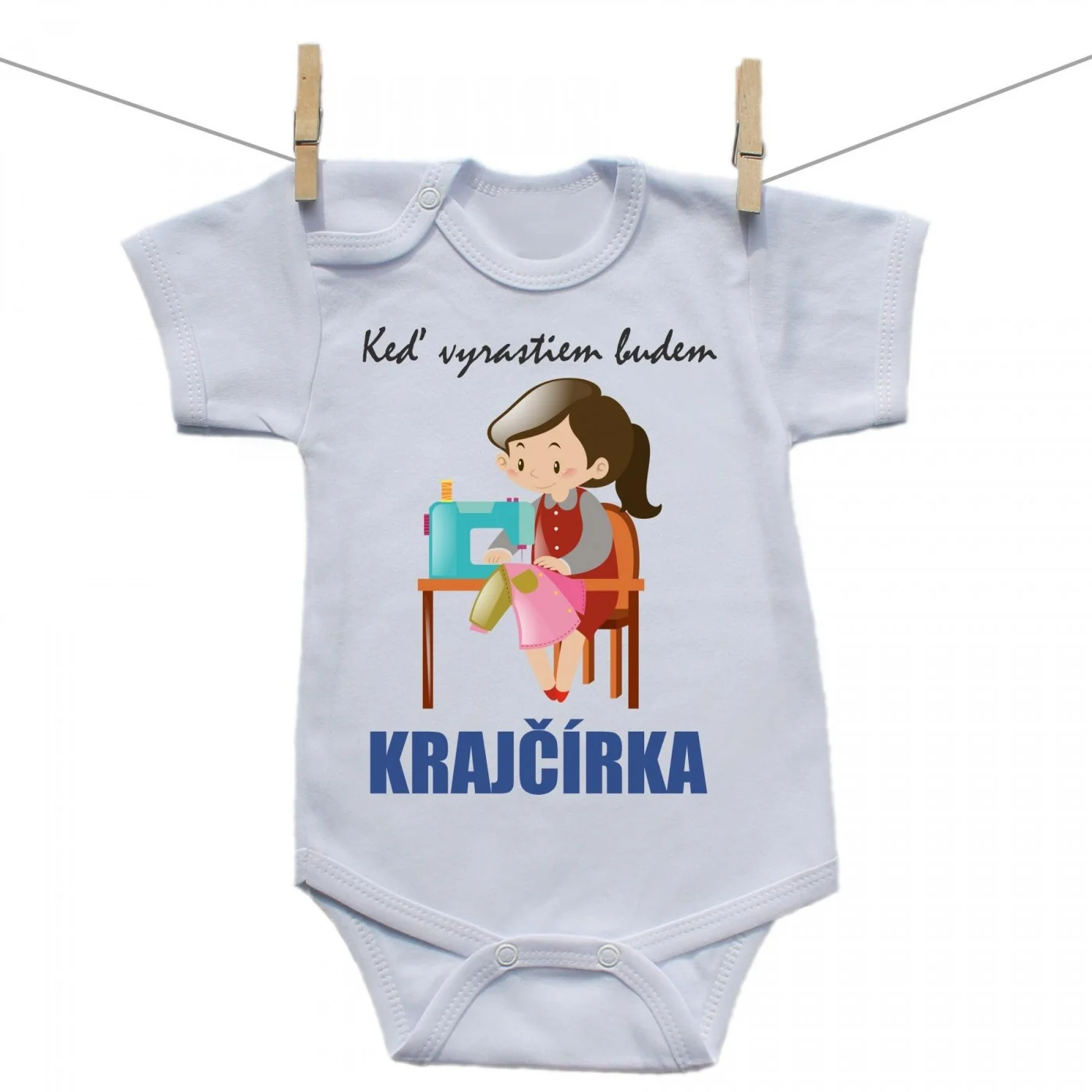 Boodyy Body s krátkym rukávom Keď vyrastiem budem krajčírka Veľkosť: 74