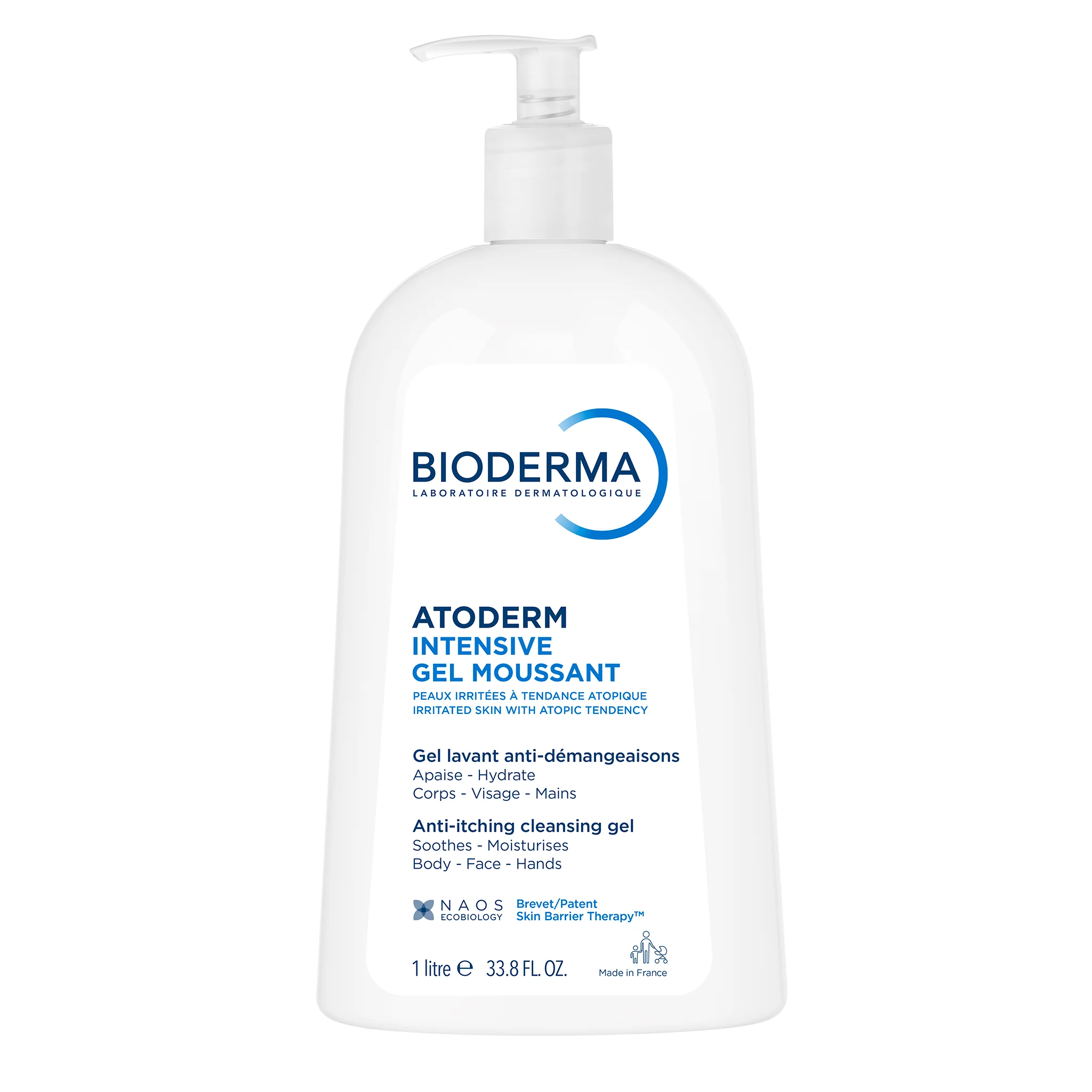 BIODERMA Atoderm Intensive gel moussant sprchový gél pre atopickú a suchú pokožku 1×1000 ml, upokojujúci sprchový gél v
