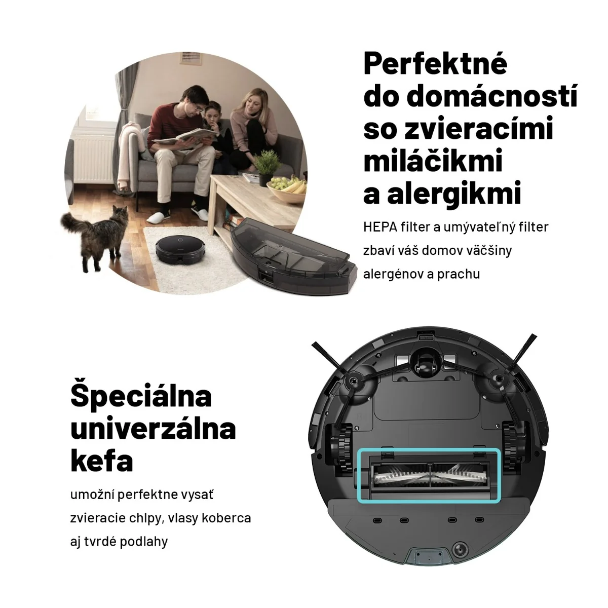 Lauben Robot Vacuum 26BB 1×1 ks, robotický vysávač